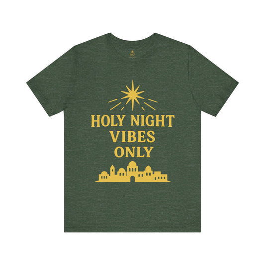 Holy Night Vibes Only – Bethlehem Star | Jersey Tee