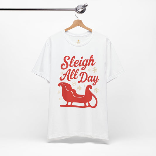 Sleigh All Day – Vintage Christmas Graphic | Jersey Tee